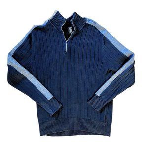 Calvin Klein Jeans Men's Sweater // Navy Blue Stripped // Size: L